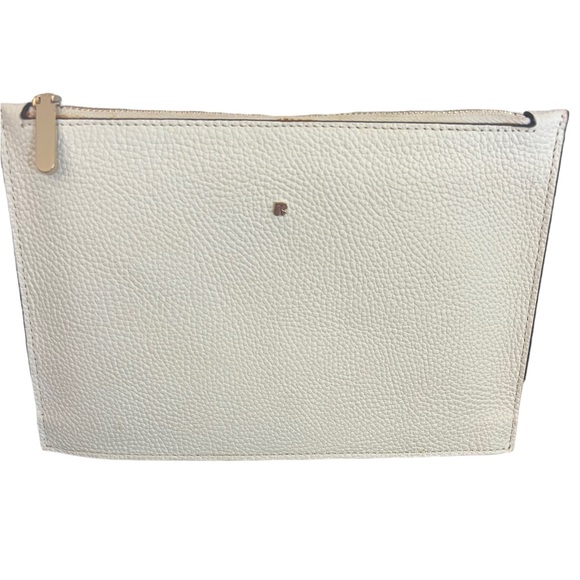 kate spade Handbags - Kate Spade pebble leather zip top catch all organizer for misc items. White